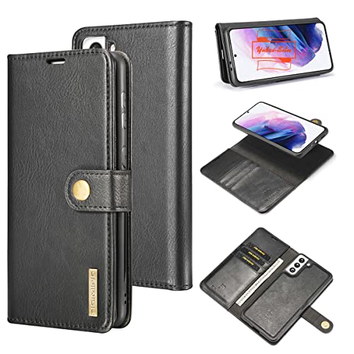 Yidai-Silu OnePlus 9 Handy Hülle 【Abnehmbar, Mutil-Funktion, Magnetverschluss】 Wallet Case Tasche PU Leder Etui Flip Cover Geldbörse für OnePlus 9 6,55" - Schwarz von Yidai-Silu