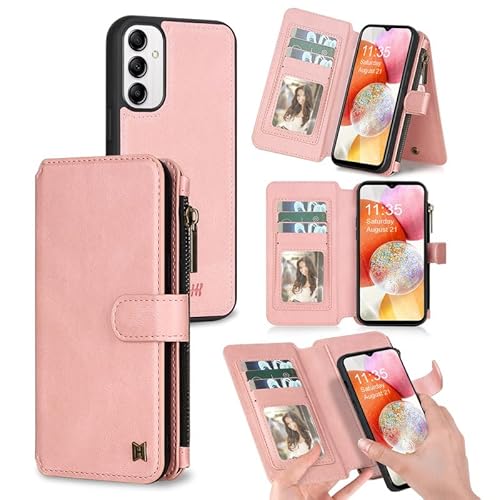 Yidai-Silu Hülle für Samsung Galaxy A42 5G 2-in-1 LederhülleAbnehmbarer Geldbörse Magnetisches Wallet Case Kartenfächern Kabelloses Laden Reißverschluss Tasche Stoßfestes Klapphülle Cover - Rosa Yidai-Silu Hülle für Samsung Galaxy A42 5G 2-in-1 LederhülleAbnehmbarer Geldbörse Magnetisches Wallet Case Kartenfächern Kabelloses Laden Reißverschluss Tasche Stoßfestes Klapphülle Cover - Rosa von Yidai-Silu