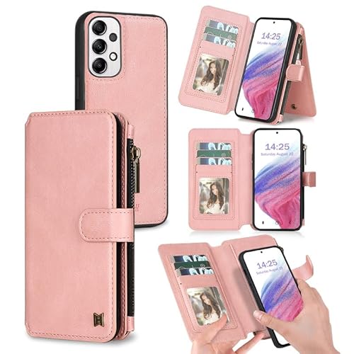 Yidai-Silu Hülle für Samsung Galaxy A51 4G 2-in-1 LederhülleAbnehmbarer Geldbörse Magnetisches Wallet Case Kartenfächern Kabelloses Laden Reißverschluss Tasche Stoßfestes Klapphülle Cover - Rosa Yidai-Silu Hülle für Samsung Galaxy A51 4G 2-in-1 LederhülleAbnehmbarer Geldbörse Magnetisches Wallet Case Kartenfächern Kabelloses Laden Reißverschluss Tasche Stoßfestes Klapphülle Cover - Rosa von Yidai-Silu