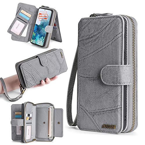 Yidai-Silu 2 in 1 Hülle für iPhone 11 Leder Schutzhülle 【Abnehmbar, Mutil-Funktion, Drehbar Kartenfach】 Magnet Handyhülle Kunstleder Flip Case Geldbeutel für iPhone 11 - Grau Yidai-Silu 2 in 1 Hülle für iPhone 11 Leder Schutzhülle 【Abnehmbar, Mutil-Funktion, Drehbar Kartenfach】 Magnet Handyhülle Kunstleder Flip Case Geldbeutel für iPhone 11 - Grau von Yidai-Silu