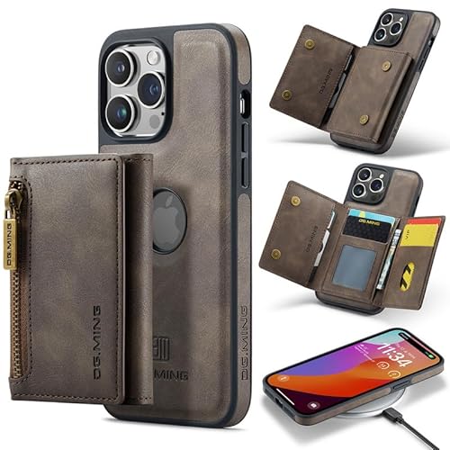 Yidai-Silu iPhone 11 Pro Leder Handy Hülle 【2 in 1 Abnehmbar, Standfunktion, RFID-Schutz】 Magnet Tasche Geldbeutel Etui Back Case mit PU Wallet für Apple iPhone 11 Pro - Kaffee von Yidai-Silu