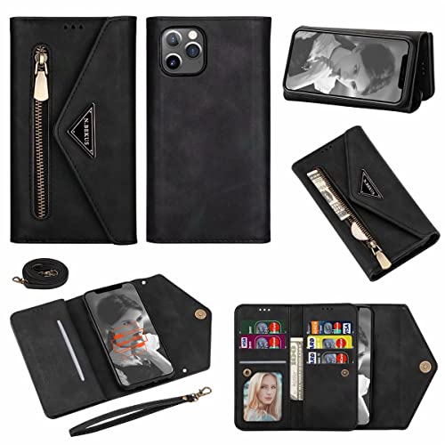 Yidai-Silu iPhone 13 Wallet Case 【Briefumschlag Design, Standfunktion】 Handy Hülle PU Leder Etui Flip Cover Geldbörse Portmonee Tasche für iPhone 13 6,1" - Schwarz Yidai-Silu iPhone 13 Wallet Case 【Briefumschlag Design, Standfunktion】 Handy Hülle PU Leder Etui Flip Cover Geldbörse Portmonee Tasche für iPhone 13 6,1" - Schwarz von Yidai-Silu