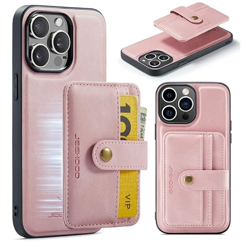 Yidai-Silu iPhone 16 Plus Handy Hülle 【2 in 1 Abnehmbar, Kartenhalter, RFID-Schutz】 Magnet Tasche Rückseite Etui Back Case Kunstleder Cover für Apple iPhone 16 Plus - Rosa Yidai-Silu iPhone 16 Plus Handy Hülle 【2 in 1 Abnehmbar, Kartenhalter, RFID-Schutz】 Magnet Tasche Rückseite Etui Back Case Kunstleder Cover für Apple iPhone 16 Plus - Rosa von Yidai-Silu