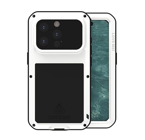 Yidai-Silu iPhone 16 Pro Outdoor Hülle 【Militärstandard Harnisch, 2 Meter Stoßfest, IP-54 Zert.】 Handy Cover 360 Rundum Case für iPhone 16 Pro 6,3" - Weiß mit Displayfolie Yidai-Silu iPhone 16 Pro Outdoor Hülle 【Militärstandard Harnisch, 2 Meter Stoßfest, IP-54 Zert.】 Handy Cover 360 Rundum Case für iPhone 16 Pro 6,3" - Weiß mit Displayfolie von Yidai-Silu