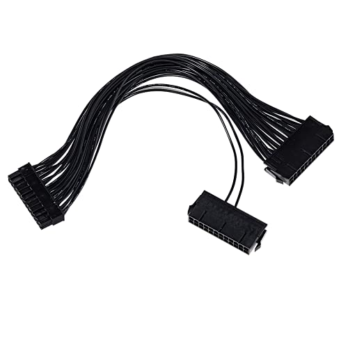 Dual PSU 24-Pin Netzteil Adapter ATX Motherboard Konverter Kabel (12 Zoll/30 cm) von YieJoya