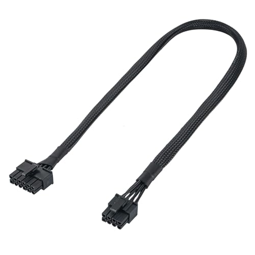 YieJoya PCIE Kabel für Be Quiet Netzteil, PSU 12 Pin Stecker auf PCIe 8 Pin (6+2) Stecker,Ummanteltes Kabel,Strom nur für die Grafikkarte von YieJoya