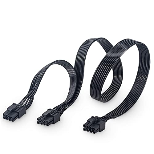 YieJoya PCIE Kabel für Seasonic, PSU 8 pin Stecker auf Dual PCIe 8pin (6+2) Stecker für Seasonic Modular Power Supply (60 cm + 20 cm) von YieJoya