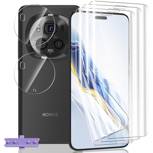 Yieehhow Schutzfolie für Honor Magic 6 Pro Panzerfolie, [3 Stück] HD Weich TPU Folie und [2 Stück] Kameraschutz Panzer Schutz Glas, Anti-Kratzer, Flexible Displayschutzfolie für Honor Magic 6 Pro von Yieehhow