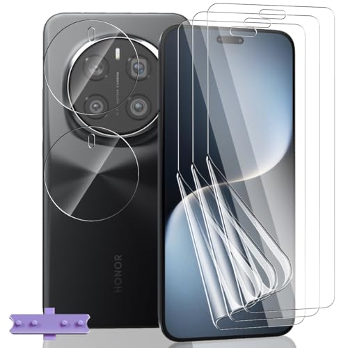 Yieehhow Schutzfolie für Honor Magic 7 Pro Panzerfolie, [3 Stück] HD Weich TPU Folie und [2 Stück] Kameraschutz Panzer Schutz Glas, Anti-Kratzer, Flexible Displayschutzfolie für Honor Magic 7 Pro von Yieehhow