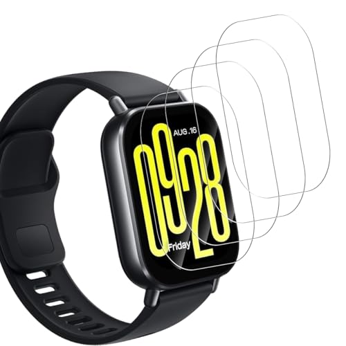 Yieehhow Schutzfolie für Xiaomi Redmi Watch 5 Active Panzerglas, [4 Stück] 9H Härte Gehärtetes Glas, Anti-Kratzer/HD Displayschutz/Bläschenfrei Panzerfolie für Redmi Watch 5 Active von Yieehhow