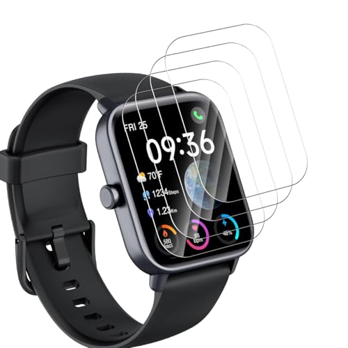Yieehhow Schutzfolie für Xiaomi Redmi Watch 5 Lite Panzerglas, [4 Stück] 9H Härte Gehärtetes Glas, Anti-Kratzer/HD Displayschutz/Bläschenfrei Panzerfolie für Redmi Watch 5 Lite von Yieehhow