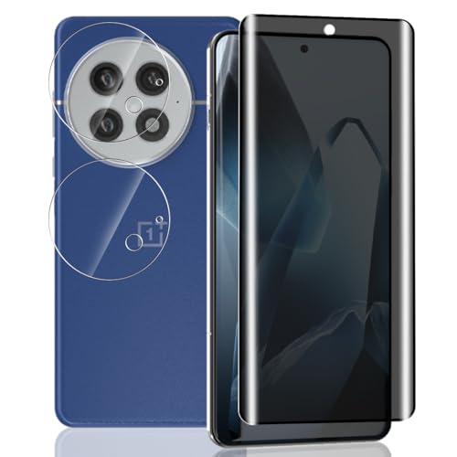 Yieehhow Sichtschutz Schutzfolie für OnePlus 13 Panzerglas, [2 Stück] Kameraschutz Panzer Schutz Glas und [1 Stück] 9H Härte Anti-Spy Schutzglas, Bläschenfrei Panzerfolie für OnePlus 13 von Yieehhow