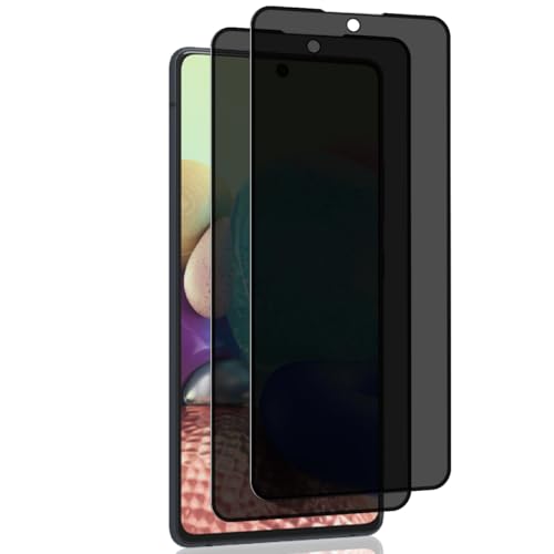 Yieehhow Sichtschutz Schutzfolie für Samsung Galaxy A71/A72/A73 5G Panzerglas, [2 Stück] 9H Härte Anti-Spy Schutzglas, HD Displayschutz/Bläschenfrei Privacy Panzerfolie für Galaxy A71/A72/A73 5G von Yieehhow