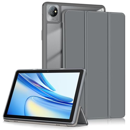 Yiernuo Hülle für Blackview Tab 70 WiFi 10.1 Zoll Tablet, Ultradünn Schutzhülle mit Translucent Rückseite mit Auto Schlaf/Wach Funktion,Grau von Yiernuo