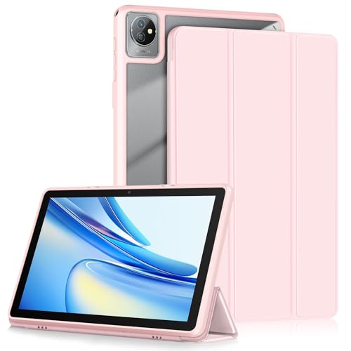 Yiernuo Hülle für Blackview Tab 70 WiFi 10.1 Zoll Tablet, Ultradünn Schutzhülle mit Translucent Rückseite mit Auto Schlaf/Wach Funktion,Rosa von Yiernuo