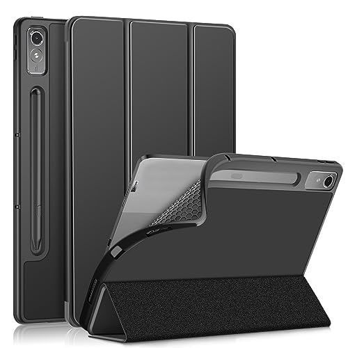 Yiernuo Hülle für Lenovo Tab P12 12.7 Zoll Tablet,Ultradünne Flip Case mit Auto Schlaf/Wach und Ständer Funktion,Black von Yiernuo