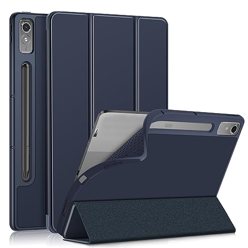 Yiernuo Hülle für Lenovo Tab P12 12.7 Zoll Tablet,Ultradünne Flip Case mit Auto Schlaf/Wach und Ständer Funktion,Dark Blue von Yiernuo