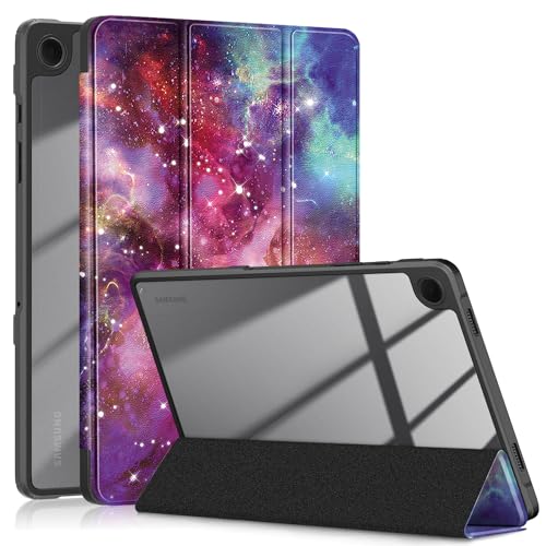 Yiernuo Hülle für Samsung Galaxy Tab A9 Plus/Tab A9 + 11 Zoll SM-X210/X216/X218 Tablet, Ultradünn Schutzhülle mit Translucent Rückseite Cover mit Auto Schlaf/Wach Funktion,Galaxy von Yiernuo