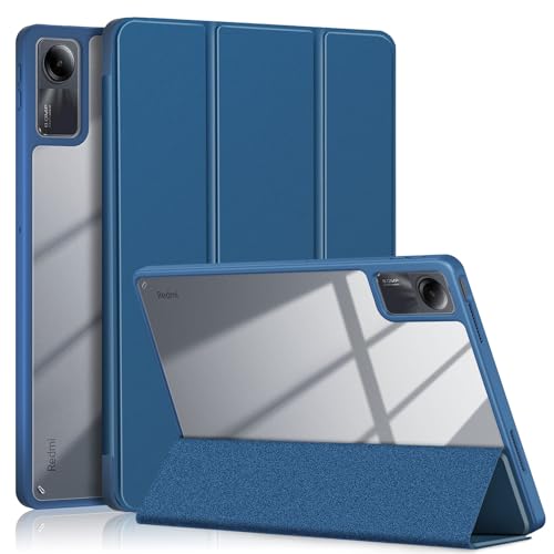 Yiernuo Hülle für Xiaomi Redmi Pad SE 11 Zoll Tablet, Ultradünn Schutzhülle mit Translucent Rückseite Cover mit Auto Schlaf/Wach Funktion,Navy von Yiernuo