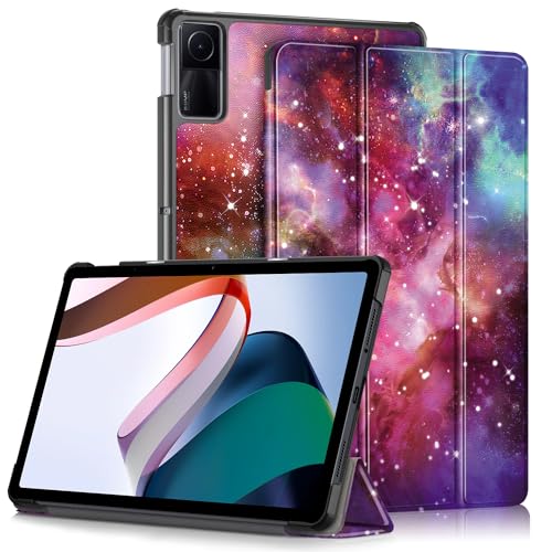 Yiernuo Hülle für Xiaomi Redmi Pad SE Tablet 11 Zoll 2023, Schlank Slim Schutzhülle mit Auto Schlaf/Wach,Galaxy von Yiernuo