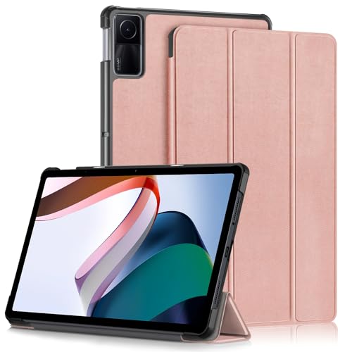 Yiernuo Hülle für Xiaomi Redmi Pad SE Tablet 11 Zoll 2023, Schlank Slim Schutzhülle mit Auto Schlaf/Wach,Roségold von Yiernuo