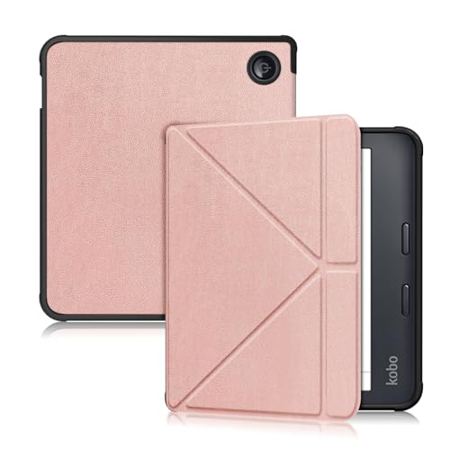 Yiernuo Weiches TPU Hülle Kompatibel Kobo Libra Colour 2024/Libra 2 2021/Vision 6 2021 7 Zoll eReader Schutzhülle mit Ständer Funktion,Roségold Yiernuo Weiches TPU Hülle Kompatibel Kobo Libra Colour 2024/Libra 2 2021/Vision 6 2021 7 Zoll eReader Schutzhülle mit Ständer Funktion,Roségold von Yiernuo