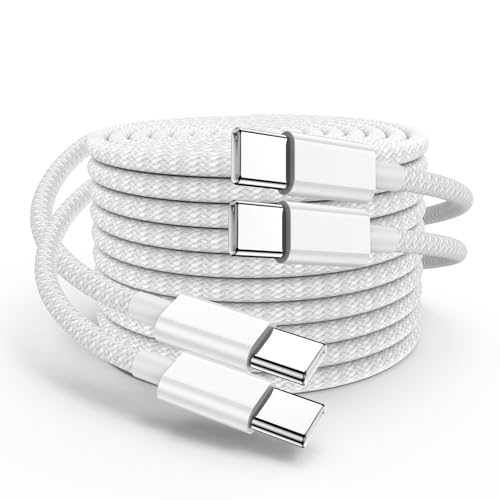 USB C Kabel 1m, 60W USB C auf USB C Ladekabel PD Nylon Schnellladekabel für Apple iPhone 15/15 Plus/15 Pro Max/MacBook Pro 2021/iPad Air/Samsung Galaxy S23/Pixel 7/Huawei von Yievis