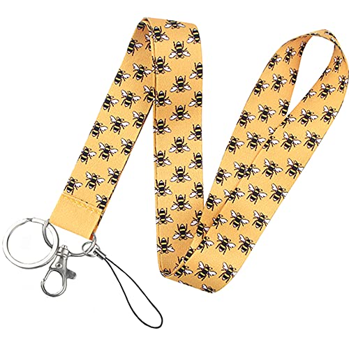 Yiflin Bee Schlüsselband für Schlüssel, Schlüsselanhänger, Geldbörse, Ausweishalter, Handy, Ausweishalter, für Damen und Herren, Lehrer, Teenager (Z1) von Yiflin