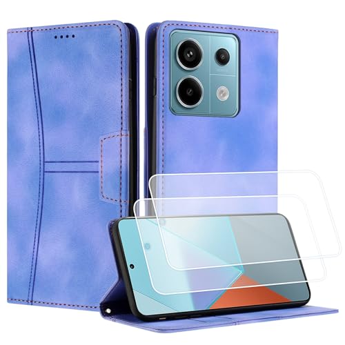 Yihaoyard Handyhülle für Xiaomi Redmi Note 13 Pro 5G mit Kartenschlitz und Standfunktion Klappbare Handyhülle stoßfest und tropfsicher Premium Magnetverschluss Wallet Lederhülle (Lavendel) von Yihaoyard