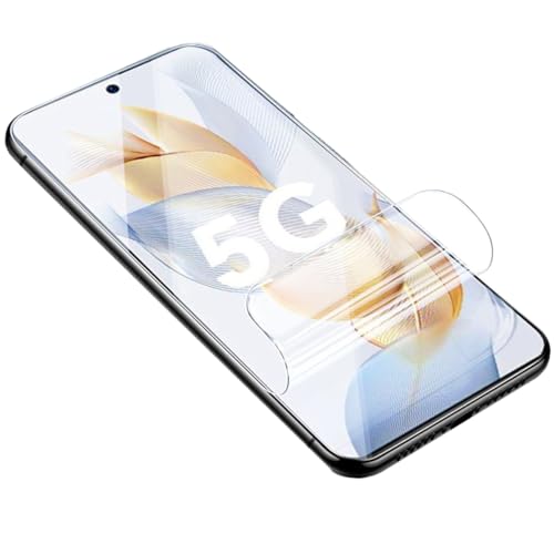 YiiLoxo 2 Stück Hydrogel Schutzfolie für Honor 90 (5G), Transparente Flexible TPU Displayschutzfolie [Kein Gehärtetes Glas][Fingerabdruck Unterstützen] von YiiLoxo