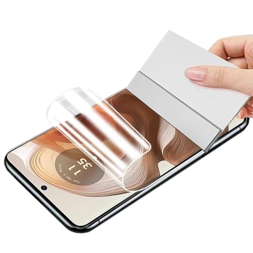 YiiLoxo 2 Stück Hydrogel Schutzfolie für Motorola Edge 50 Ultra, Transparente Flexible TPU Displayschutzfolie [Kein Gehärtetes Glas][Fingerabdruck Unterstützen] von YiiLoxo