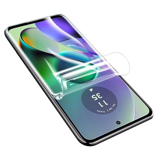 YiiLoxo 2 Stück Hydrogel Schutzfolie für Motorola Moto G84, Transparente Flexible TPU Displayschutzfolie [Kein Gehärtetes Glas][Fingerabdruck Unterstützen] von YiiLoxo