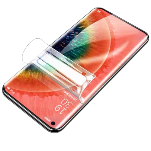 YiiLoxo 2 Stück Hydrogel Schutzfolie für Oppo Find X2 Neo, Transparente Flexible TPU Displayschutzfolie [Kein Gehärtetes Glas][Fingerabdruck Unterstützen] von YiiLoxo