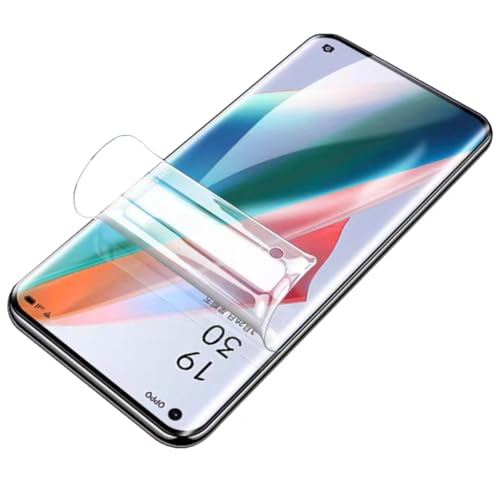 YiiLoxo 2 Stück Hydrogel Schutzfolie für Oppo Find X3 Lite, Transparente Flexible TPU Displayschutzfolie [Kein Gehärtetes Glas][Fingerabdruck Unterstützen] von YiiLoxo