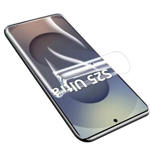 YiiLoxo 2 Stück Hydrogel Schutzfolie für Samsung Galaxy S25 Ultra, Transparente Flexible TPU Displayschutzfolie [Kein Gehärtetes Glas][Fingerabdruck Unterstützen] von YiiLoxo