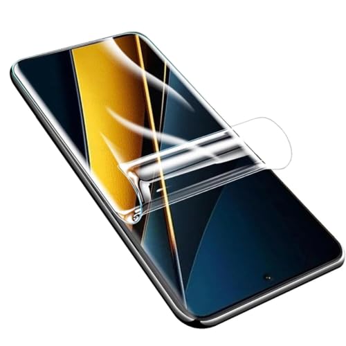 YiiLoxo 2 Stück Schutzfolie für Xiaomi Poco X6 Pro, Transparente Flexible Hydrogel Displayschutzfolie [Kein Gehärtetes Glas][Hohe Empfindlichkeit][Fingerabdruck Unterstützen] von YiiLoxo