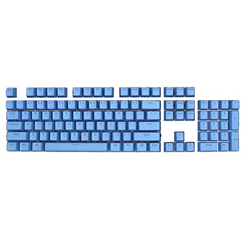 Yiifunglong 104-teiliges ABS-Tastenkappen-Set, mechanische Tastenkappen, Hintergrundbeleuchtung, verschleißfeste Tastenkappen, Ersatz-Tastatur-Zubehör, blau von Yiifunglong