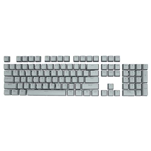 Yiifunglong 104-teiliges ABS-Tastenkappen-Set, mechanische Tastenkappen, OEM-Universal-Hintergrundbeleuchtung, Ersatz-Tastenkappen für mechanische Tastaturen, Zubehör für die Tastatur, grau von Yiifunglong