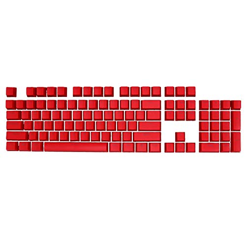 Yiifunglong Key Caps Set Tastaturersatz für PC-Tastaturen, 104 stücke Schlüsselkappen Hintergrundbeleuchtung Tastaturzubehör ABS Universal OEM Keycaps Ersatz - rot von Yiifunglong