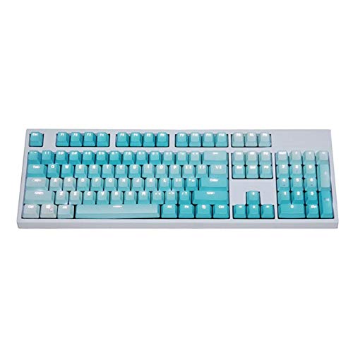 Yiifunglong Key Caps Set Tastaturersatz für PC-Tastaturen, 104pcs PBT-Hintergrundbeleuchtung Farbanpassung Keycaps Ersatz für mechanische Tastatur - hellblau von Yiifunglong