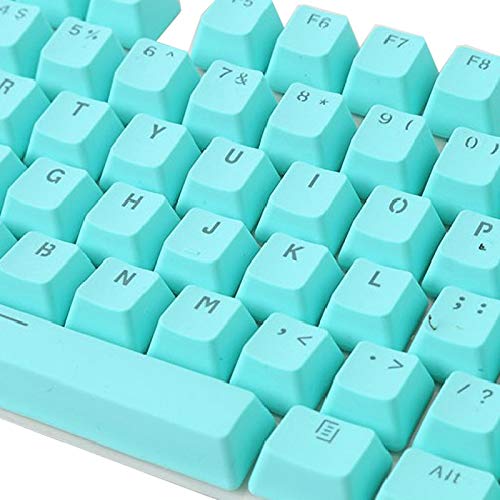 Yiifunglong Key Caps Set Tastaturersatz für PC-Tastaturen, 106 Tasten PBT Massivfarbe Hintergrundbeleuchtung Keycaps Ersatz für mechanische Tastatur - Cyan von Yiifunglong