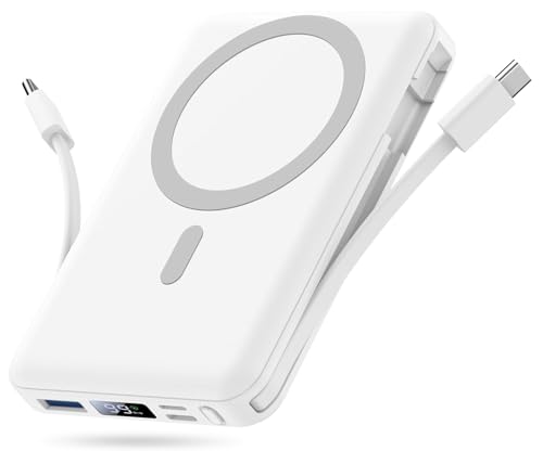 Yiisonger für Magsafe Powerbank 10000mAh, Wireless Magnetische Powerbank Schnelles Laden mit LED-Display und USB-C Ladekabel Externe Akkupack für iPhone 16/15/14/13/12 Pro Max/Pro/Plus Yiisonger für Magsafe Powerbank 10000mAh, Wireless Magnetische Powerbank Schnelles Laden mit LED-Display und USB-C Ladekabel Externe Akkupack für iPhone 16/15/14/13/12 Pro Max/Pro/Plus von Yiisonger