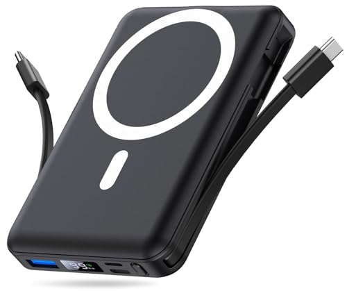 Yiisonger für Magsafe Powerbank 10000mAh, Wireless Magnetische Powerbank Schnelles Laden mit LED-Display und USB-C Ladekabel Externe Akkupack für iPhone 16/15/14/13/12 Pro Max/Pro/Plus Yiisonger für Magsafe Powerbank 10000mAh, Wireless Magnetische Powerbank Schnelles Laden mit LED-Display und USB-C Ladekabel Externe Akkupack für iPhone 16/15/14/13/12 Pro Max/Pro/Plus von Yiisonger