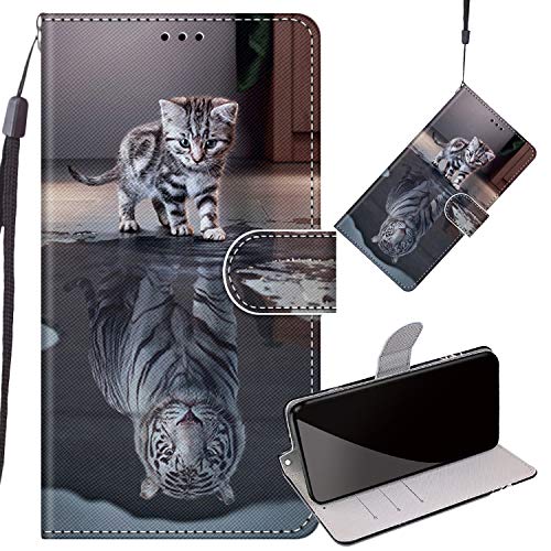 Yiizy Handyhüllen für Apple iPhone 7 / iPhone 8, Tiger Ledertasche Flip Hülle Wallet Stylish mit Standfunktion Magnetisch PU Tasche Schutzhülle passt für iPhone 7/ iPhone 8/ A1778 Smartphone von Yiizy