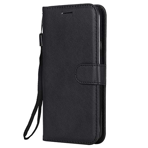 Yiizy handyhülle für Apple iPhone 8 / A1863 / A1905 Ledertasche, Fashion Stil Lederhülle Brieftasche Schutzhülle für iPhone 8 hülle Silikon Cover mit Magnetverschluss Kartenfächer (Schwarz) von Yiizy