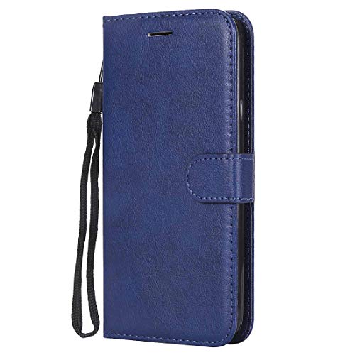 Yiizy handyhülle für LG Q6 / M700N / M700A Ledertasche, Fashion Stil Lederhülle Brieftasche Schutzhülle für LG Q6 hülle Silikon Cover mit Magnetverschluss Kartenfächer (Blau) von Yiizy