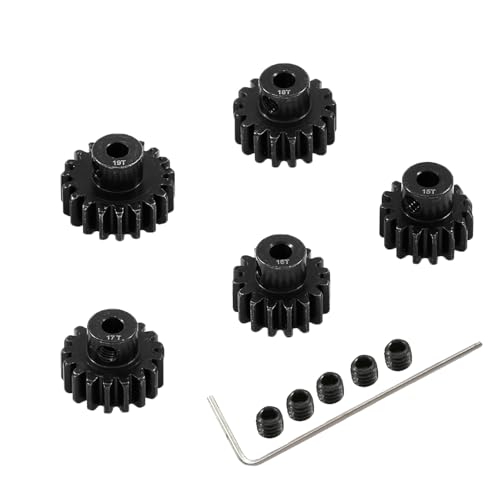 Metall Stahl 3.175mm Welle 32P Ritzel Set 10T 11T 12T 13T 14T Kompatibel mit 1/10 Crawler Truck Traxxas Arrma HSP HPI AXIAL Tamiya LOSI RC Auto Aufgerüstet Teile (15T 16T 17T 18T 19T) von YijiaLink