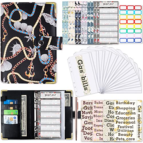Budget Binder, Cash Envelopes for Budgeting, Money Organizer for Cash, 28Pcs Budget Binder with Cash Envelopes, Marble 6-Ring Money Saving Binder(Grey) von Yijian