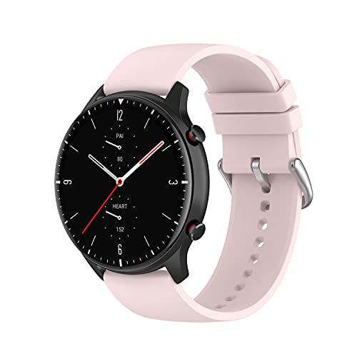 Yikamosi Armband Kompatibel mit Amazfit GTR 3/GTR 2,22MM Schnellverschluss Weiches Silikon Rostfreiem Metallverschluss Ersatzbänder für Amazfit GTR 3/GTR 3 Pro/GTR 2,Rosa von Yikamosi