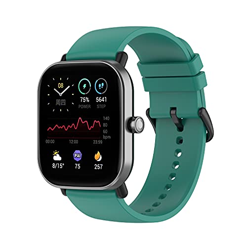 Yikamosi Armband Kompatibel mit Amazfit GTS 3/GTS 2,20MM Schnellverschluss Weiches Silikon Rostfreiem Metallverschluss Ersatzbänder für Amazfit GTS 3/GTS 2/GTS 2e,Dunkelgrün von Yikamosi